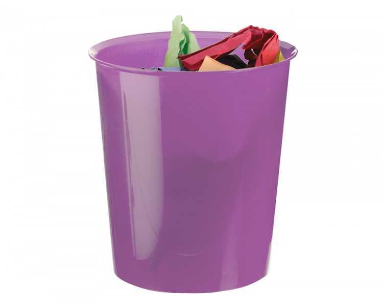 Papelera plastico archivo 2000 violeta translucido 16 litros 290x310 mm