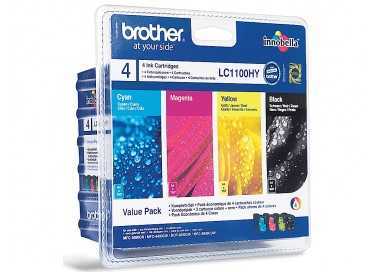 Ink-jet brother lc-1100bk /m/y/c pack 4 colores alta capacidad 900 pag bk- 750 pag m/y/c- Ink-jet brother lc-1100bk /m/y/c pack 4 colores alta capacidad 900 pag bk- 750 pag m/y/c-