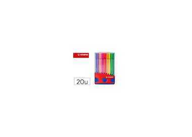 Rotulador stabilo punta de fibra pen 68 color parade estuche de 20 unidades colores surtidos Rotulador stabilo punta de fibra pen 68 color parade estuche de 20 unidades colores surtidos