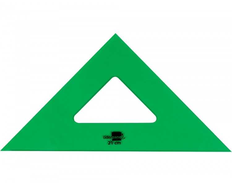 Escuadra liderpapel 21 cm acrilico verde