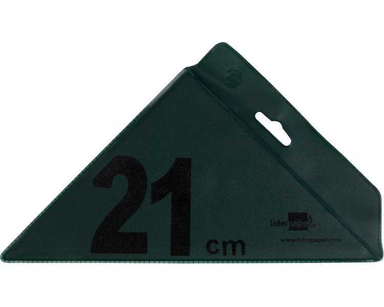 Escuadra liderpapel 21 cm acrilico verde