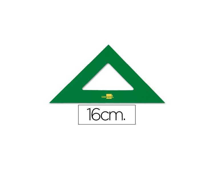 Escuadra liderpapel 16 cm acrilico verde