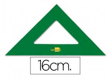 Escuadra liderpapel 16 cm acrilico verde