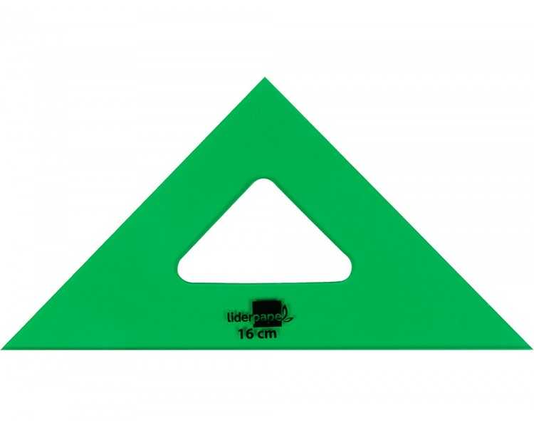 Escuadra liderpapel 16 cm acrilico verde