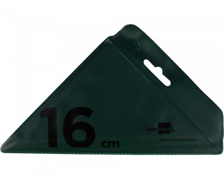 Escuadra liderpapel 16 cm acrilico verde