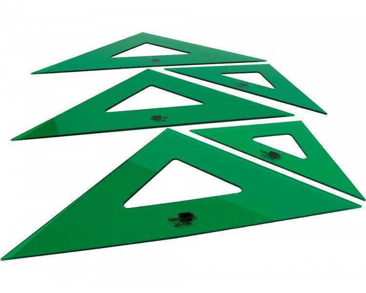 Escuadra liderpapel 16 cm acrilico verde