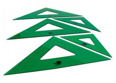 Escuadra liderpapel 16 cm acrilico verde