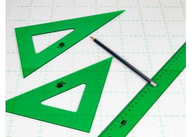 Escuadra liderpapel 16 cm acrilico verde