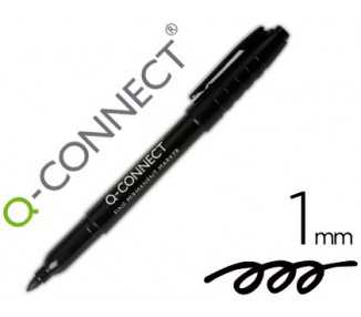 Rotulador q-connect para cd/dvd punta fibra permanente negro punta redonda 1 mm