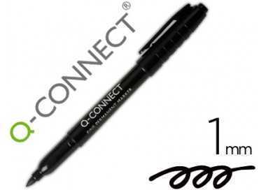 Rotulador q-connect para cd/dvd punta fibra permanente negro punta redonda 1 mm