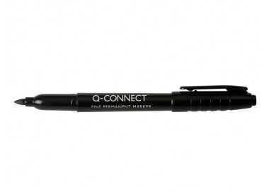 Rotulador q-connect para cd/dvd punta fibra permanente negro punta redonda 1 mm