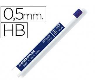 Minas staedtler grafito 0,5 mm hb polo 257 tubo con 12 minas
