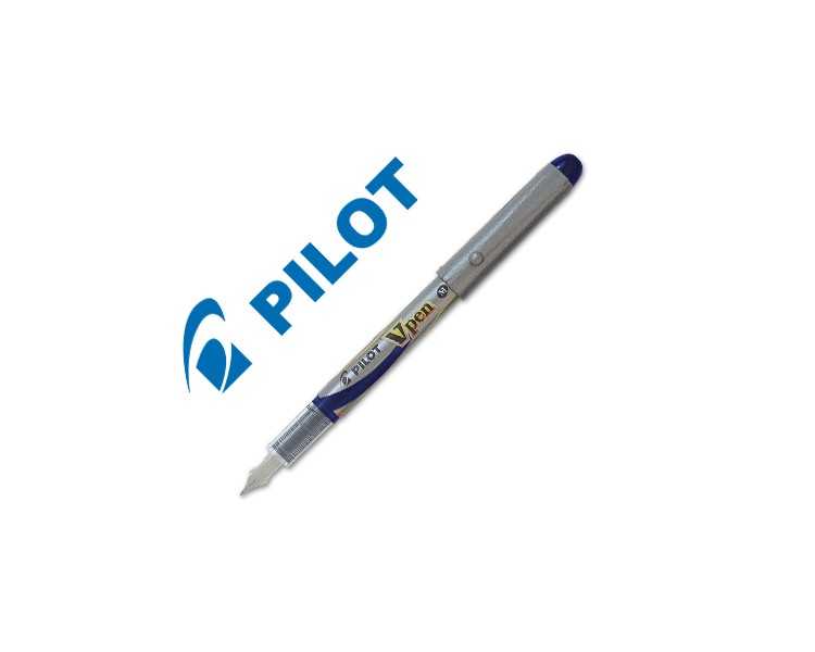 Pluma pilot v pen silver desechable azul svp-4ml
