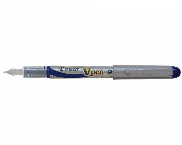 Pluma pilot v pen silver desechable azul svp-4ml