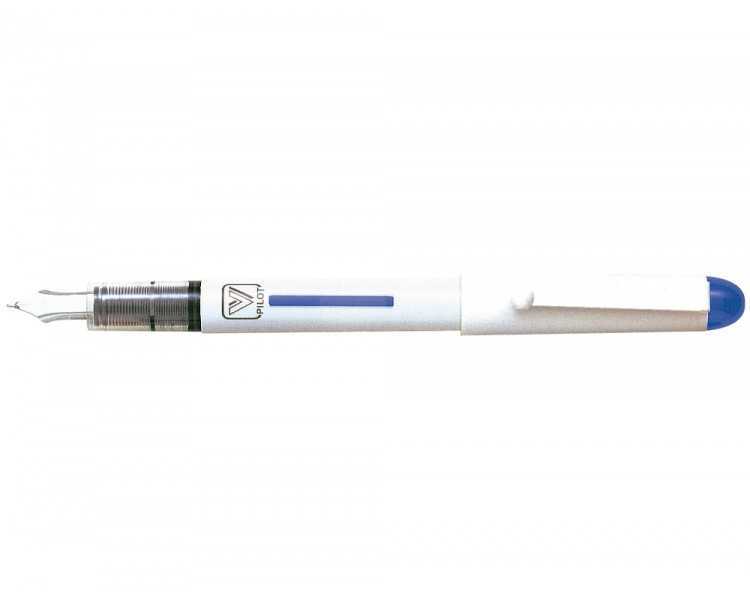 Pluma pilot v pen blanco desechable azul svpn-4wl