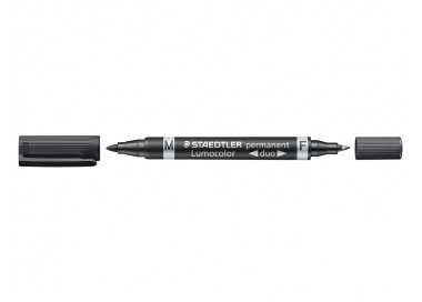Rotulador staedtler lumocolor permanente duo 348 negro punta f 0,6 mm punta m 1,5 mm Rotulador staedtler lumocolor permanente duo 348 negro punta f 0,6 mm punta m 1,5 mm