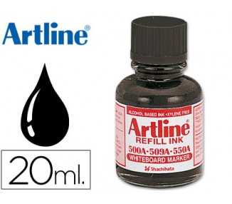 Tinta artline negro para rotulador pizarra blanca 500a bote 20 ml