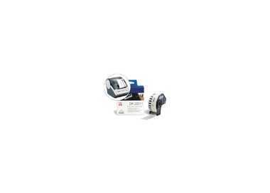 Etiqueta brother dk22211 cinta plastica continua adhesiva blanca 29mmx15,24mts