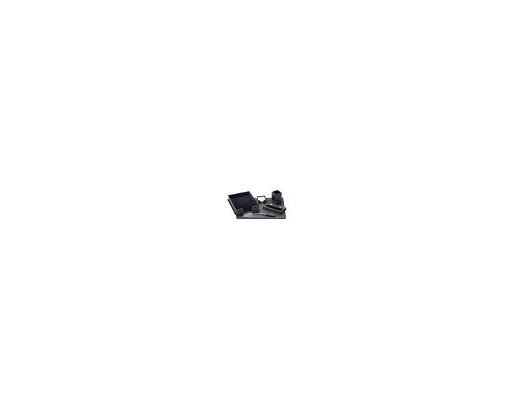 Escribania sobremesa q-connect similpiel negro juego de 6 piezas