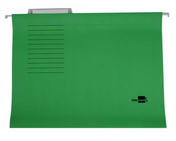 Carpeta colgante liderpapel folio verde