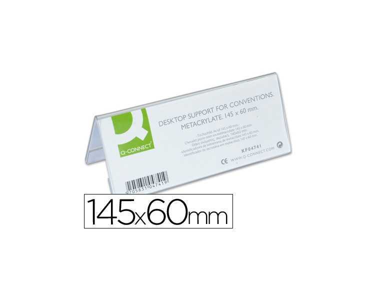 Identificador sobremesa q-connect metacrilato 145x60 mm ref.5728