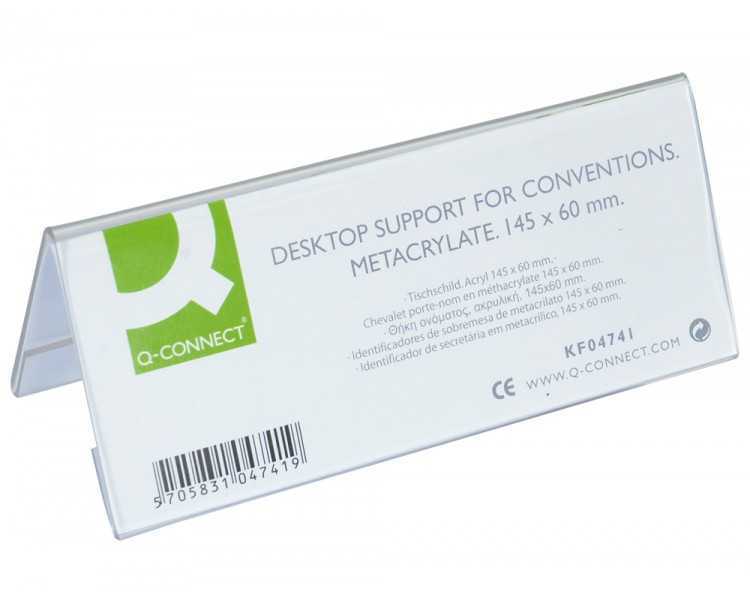 Identificador sobremesa q-connect metacrilato 145x60 mm ref.5728