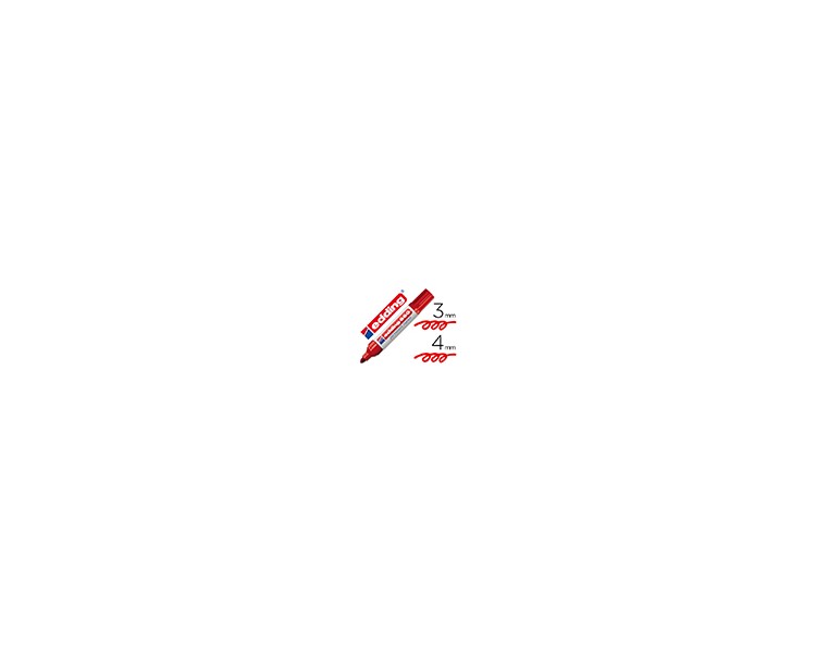 Rotulador edding punta fibra permanente 550 rojo n.2 punta redonda recargable