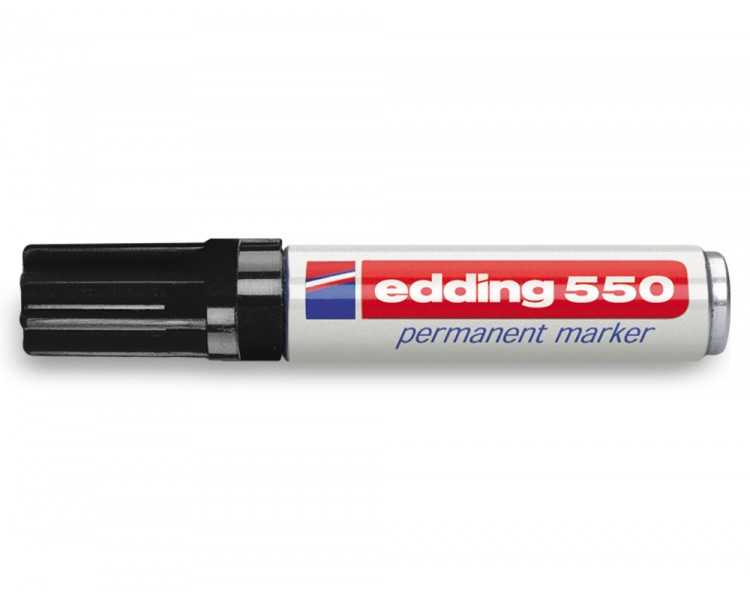 Rotulador edding punta fibra permanente 550 negro n.1 punta redonda