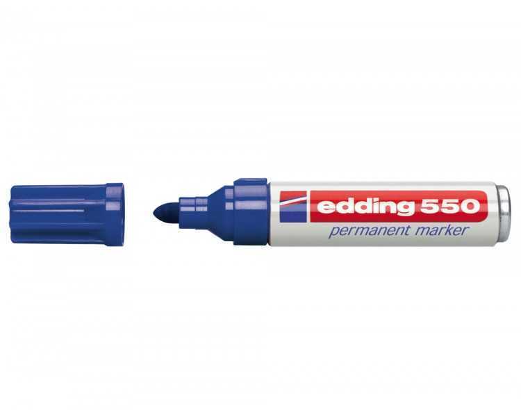 Rotulador edding punta fibra permanente 550 azul n.3 punta redonda