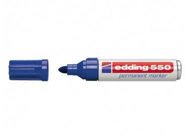 Rotulador edding punta fibra permanente 550 azul n.3 punta redonda