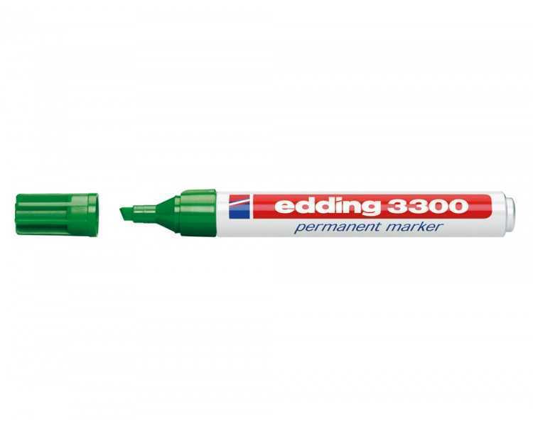Rotulador edding marcador 3300 n.4 verde punta biselada recargable