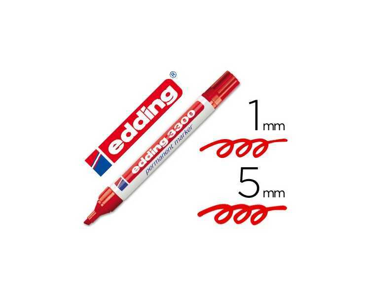 Rotulador edding marcador 3300 n.2 rojo punta biselada recargable