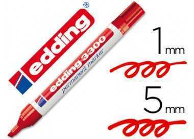 Rotulador edding marcador 3300 n.2 rojo punta biselada recargable