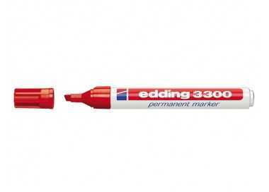Rotulador edding marcador 3300 n.2 rojo punta biselada recargable