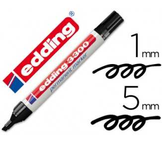 Rotulador edding marcador 3300 n.1 negro punta biselada recargable