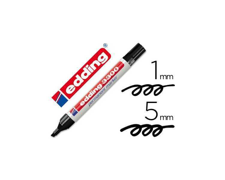 Rotulador edding marcador 3300 n.1 negro punta biselada recargable