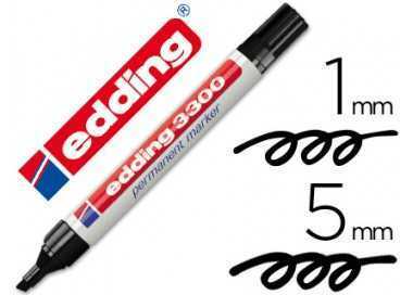 Rotulador edding marcador 3300 n.1 negro punta biselada recargable