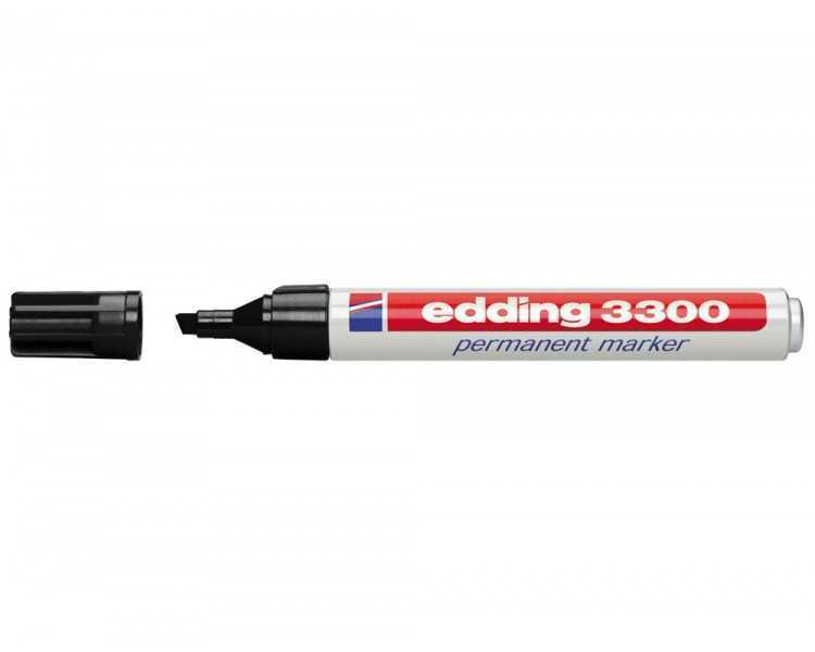 Rotulador edding marcador 3300 n.1 negro punta biselada recargable