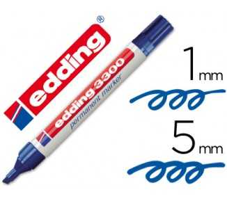 Rotulador edding marcador 3300 n.3 azul punta biselada recargable