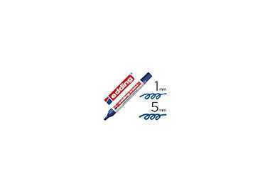 Rotulador edding marcador 3300 n.3 azul punta biselada recargable