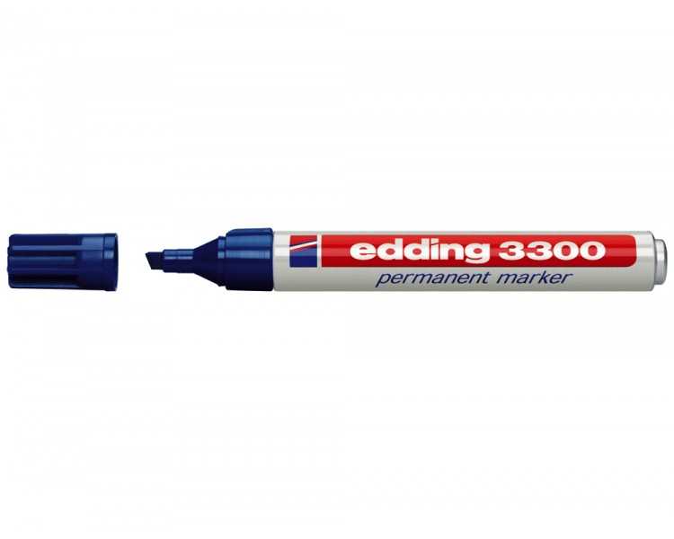 Rotulador edding marcador 3300 n.3 azul punta biselada recargable
