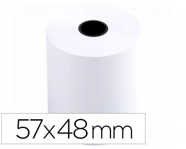 Rollo sumadora q-connect termico 57 mm ancho x 48 mm diametro sin bisfenol a