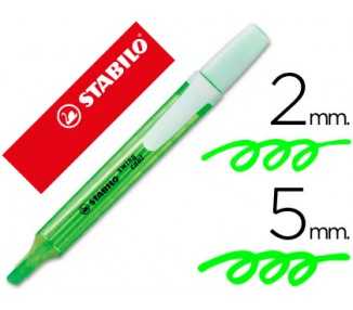 Rotulador stabilo marcador fluorescente swing cool verde