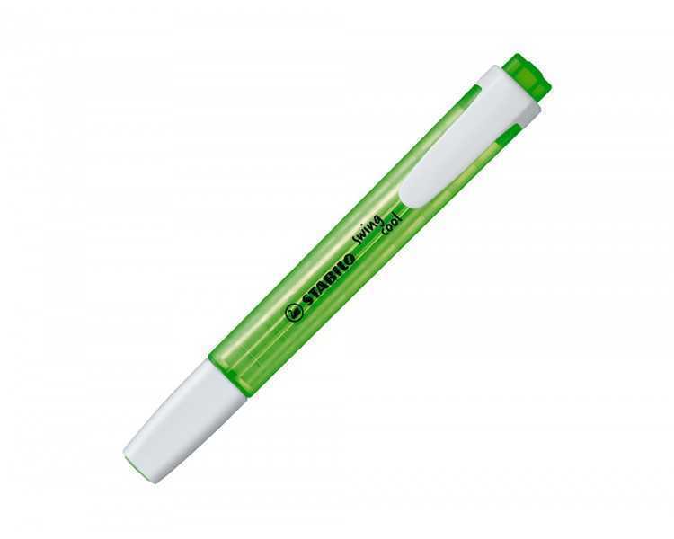 Rotulador stabilo marcador fluorescente swing cool verde