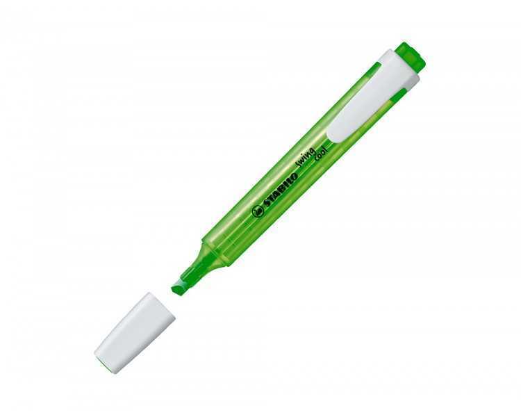 Rotulador stabilo marcador fluorescente swing cool verde