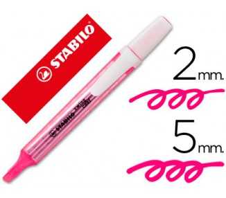 Rotulador stabilo marcador fluorescente swing cool rosa