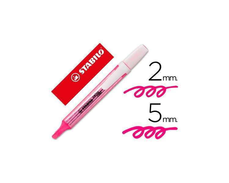 Rotulador stabilo marcador fluorescente swing cool rosa