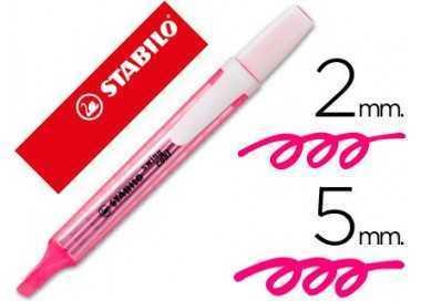 Rotulador stabilo marcador fluorescente swing cool rosa