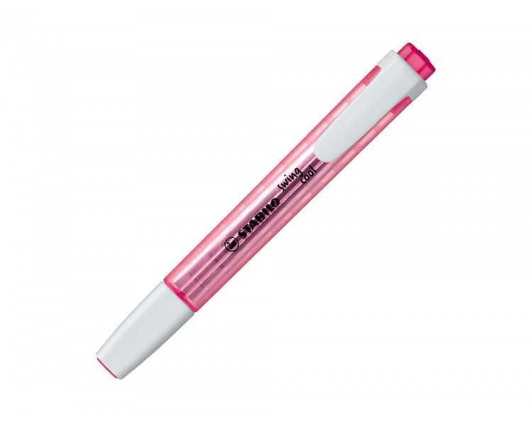 Rotulador stabilo marcador fluorescente swing cool rosa
