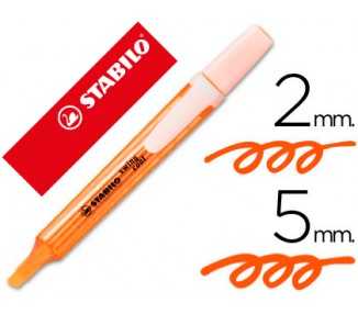 Rotulador stabilo marcador fluorescente swing cool naranja